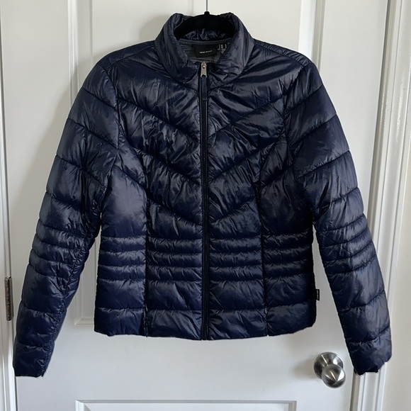 Vero Moda Jackets & Blazers - Vero Moda Navy Blue Puffer Jacket – Lightweight & Stylish